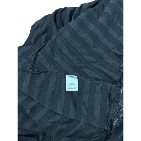 Notations Black Ruffle Sparkle L Dress Short Sleeve Shimmer Party Cocktail - Picture 13 of 13